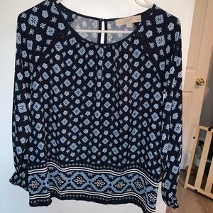 Loft floral long sleeve blouse